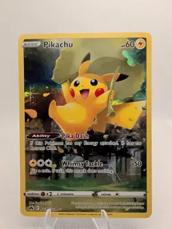 Pokemon TCG Pikachu GG30/GG70 Crown Zenith Galarian Gallery Holo 60 HP English - Image 1