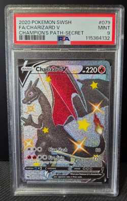 2020 POKEMON SWSH FA/CHARIZARD V CHAMPION'S PATH SECRET #079 PSA GRADED MINT 9 - Image 2
