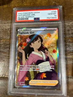 Pokemon 2022 Silver Tempest Full Art Trainer FURISODE GIRL #190 PSA 10 Gem Mint - Image 1