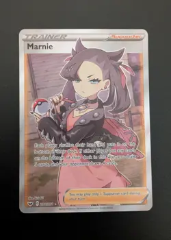 Marnie Full Art Trainer Sword & Shield Base Set 200/202 Pokemon Card TCG - Image 1