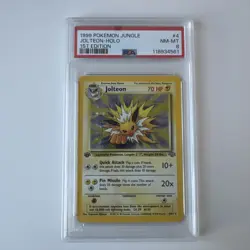 1999 POKEMON JUNGLE #4 JOLTEON-HOLO 1ST EDITION PSA 8 - Image 1