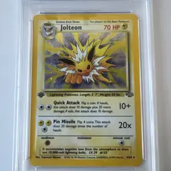 1999 POKEMON JUNGLE #4 JOLTEON-HOLO 1ST EDITION PSA 8 - Image 3