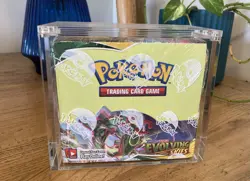 EVOLVING SKIES Booster Box (with Acrylic Case) Sealed 1st Wave - Pokemon TCG 820650818776 - Image 1