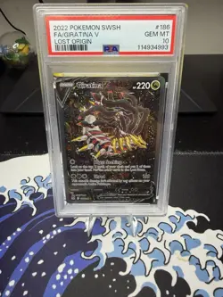 Pokemon 2022 Sword & Shield Lost Origin #186 Giratina v Full Art PSA 10 - Image 1