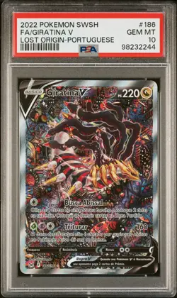 2022 POKEMON SWORD & SHIELD LOST ORIGIN #186 FULL ART/GIRATINA V PSA 10 PT POP25 - Image 1
