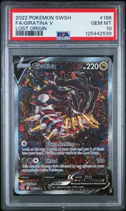 2022 POKEMON SWORD & SHIELD LOST ORIGIN #186 FULL ART/GIRATINA V PSA 10 - Image 1