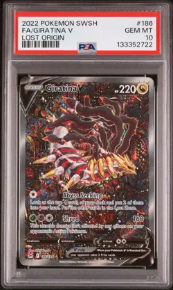 2022 POKEMON SWORD & SHIELD LOST ORIGIN #186 FULL ART/GIRATINA V PSA 10 - Image 1