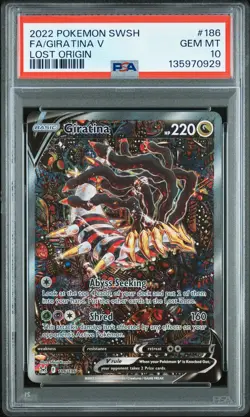 2022 POKEMON SWORD & SHIELD LOST ORIGIN #186 FULL ART/GIRATINA V PSA 10 - Image 1