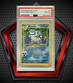Blastoise *PSA 8* 1999 Pokemon Game Holo #2 NM-MT - Image 1