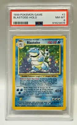Blastoise *PSA 8* 1999 Pokemon Game Holo #2 NM-MT - Image 2
