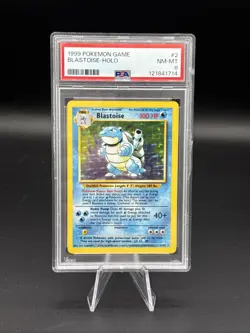1999 Pokemon Game #2 Blastoise Holo PSA 8 - Image 1