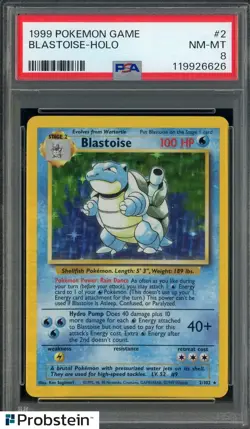 1999 Pokemon Game #2 Blastoise - Holo PSA 8 NM-MT - Image 1