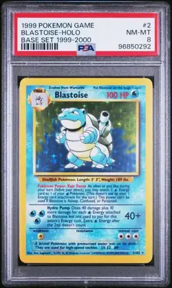 1999 POKEMON GAME 2 BLASTOISE-HOLO BASE SET 1999-2000 PSA 8 4th Print - Image 1