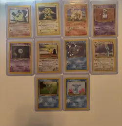 10 Card Vintage Pokemon Base Binder Copy Lot - Image 1
