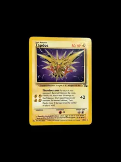 Zapdos 30/62 Fossil Rare Non Holo 1999 Vintage Pokemon TCG Card Unlimited NM/LP - Image 1