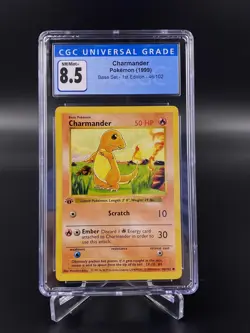 CGC 8.5 Charmander 1st Edition Shadowless Base Set 1999 Pokemon Card #46 - Image 2