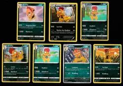 Scrafty Pokemon Card Collection Set of 7 English Cards With Holo & Reverse Holo - Image 1