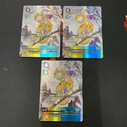 Digimon Card Renamon Ex4-024 Promo 3 Pcs Japan - Image 1