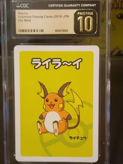 CGC 10 PRISTINE Raichu Old Maid 2019 Japanese Pokemon Card - Image 2