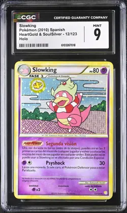 CGC 9 MINT Slowking HeartGold & SoulSilver 12/123 HGSS SPANISH Pokemon Card psa - Image 1