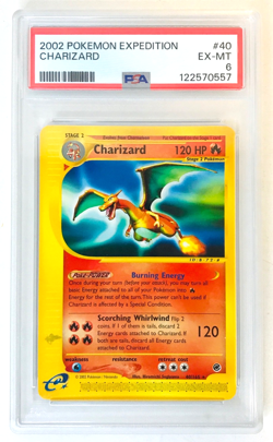 Charizard PSA 6 Non Holo Expedition #40 2002 Pokemon Card TCG Read Desc. 🔥🐉 - Image 1