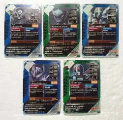 Lot of 5 Japanese Kamen Rider Battle: GANBA LEGENDS Super Rare Card Set - Image 2