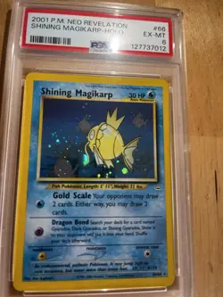 Pokemon TCG Shining Magikarp Neo Revelation Holo Card 66/64 Secret Rare - Image 5