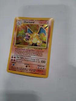 Pokemon Charizard Base Set Holo Rare 4/102 English 120 HP Stage 2 Card - Image 3