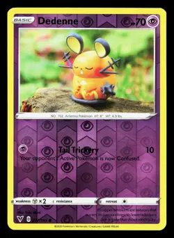 Dedenne 077/185 Vivid Voltage NM Reverse Holo Pokemon Card TCG - Image 1