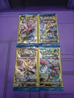 Pokemon XY Breakpoint 3 Card Mini Booster Packs Complete Art Set Lot of 4 - Image 2