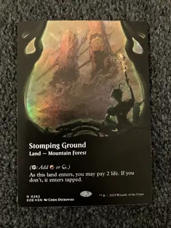Magic MTG - Stomping Ground (Borderless) Foil - Edge of Eternities - Image 1