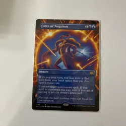1x Force of Negation (Borderless) - Double Masters 2022 Rare MTG NM - Image 1