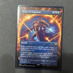 1x Force of Negation (Borderless) - Double Masters 2022 Rare MTG NM - Image 1
