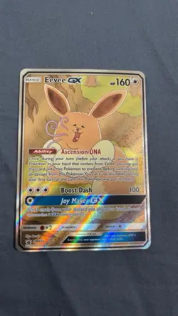 Eevee GX - SM233 - Full Art Promo Black Star Ultra Rare Holo Pokemon Card - DMG - Image 1
