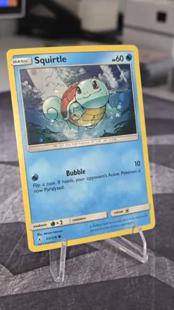 Pokemon TCG Unbroken Bonds Promos Squirtle Card 33/214 Cosmos Holo Rare - Image 2