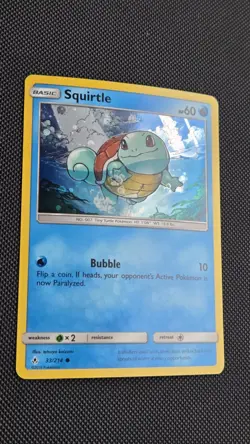 Pokemon TCG Unbroken Bonds Promos Squirtle Card 33/214 Cosmos Holo Rare - Image 4