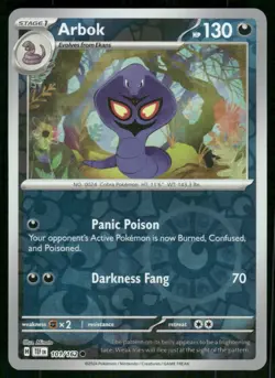 Arbok - 101/162 Common Reverse Holo NM Pokemon SV05: Temporal Forces - Image 1