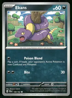 Ekans 100/162 Common Normal NM Pokemon SV05: Temporal Forces - Image 1