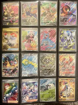 Pokemon Collection Binder Lot + Binder (Full Art EX) NM/Mint - 624 Total Cards - Image 1