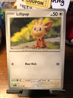 Lillipup 170/197 | Pokemon TCG | Common | Obsidian Flames | NM | Yuka Morii - Image 1