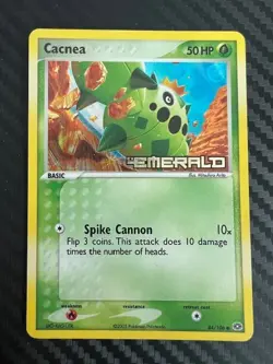 Pokemon TCG Cacnea 44/106 EX Emerald Stamped Reverse Holo Rare LP/MP - Image 1