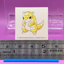 Sandshrew Pokemon Sticker Seal Nintendo TCG Vintage Japanese Very Rare #18 - Image 1