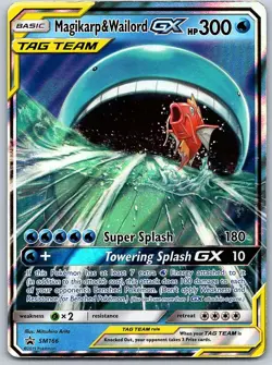 Pokemon - Magikarp & Wailord GX SM Promos #SM166 -- [Heavily played] - Image 1