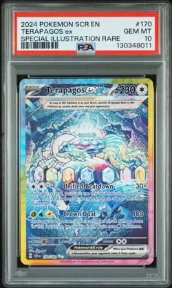 2024 POKEMON SCR EN-STELLAR CROWN SPECIAL ILLUSTRATION RARE TERAPAGOS EX PSA 10 - Image 1