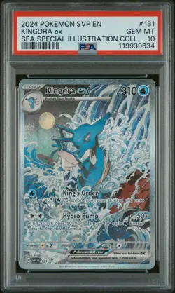 2024 Pokemon SV Black Star Promo SVP Kingdra ex #131 Special Illustration PSA 10 - Image 1
