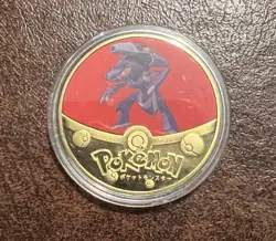 GENESECT POKEMON GOLD PLATED COLLECTIBLE COIN - Image 1