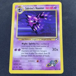 Pokemon Gym Heroes SABRINA’S HAUNTER Vintage Regular 58/132 LP - Image 1