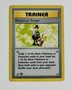 Pokemon Trader 1999 Pokemon Game Shadowless Base Set 1st Edition #77/102 * LP - Image 1