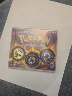 Hasbro Pokemon Battling Coin Game 3 Unique Coins 1999 Pikachu Sandslash Dratini - Image 1