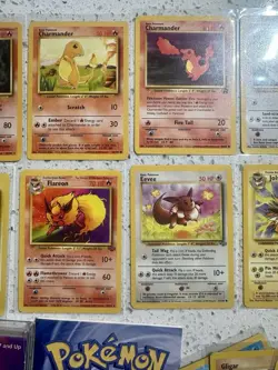 Vintage Pokemon Lot WOTC 2 Holo Base Jungle Fossil Coin Game English & German - Image 4
